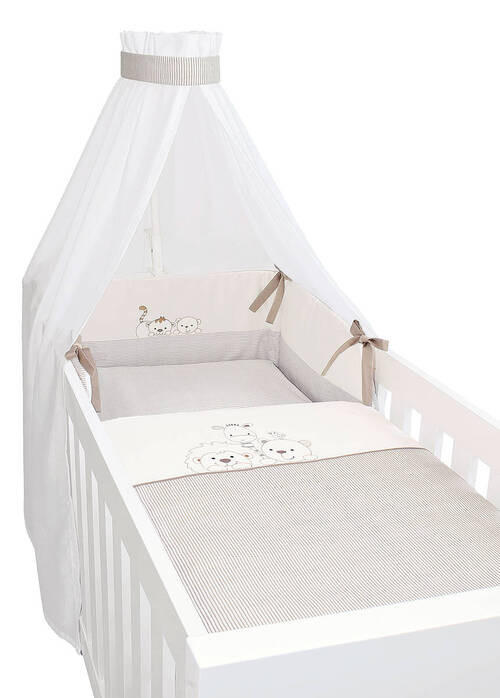 SET ZA DJEČJI KREVETIĆ 100/135 cm Wild Friends - taupe, Basics, tekstil (100/135cm) - Patinio