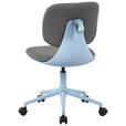 DREHSTUHL Webstoff Blau, Grau  - Blau/Grau, KONVENTIONELL, Kunststoff/Textil (57/82-91/57cm) - Venda