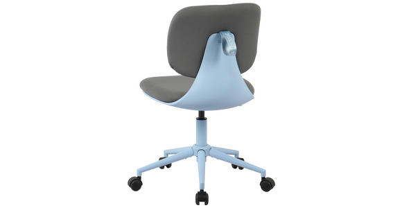 DREHSTUHL Webstoff Blau, Grau  - Blau/Grau, KONVENTIONELL, Kunststoff/Textil (57/82-91/57cm) - Venda