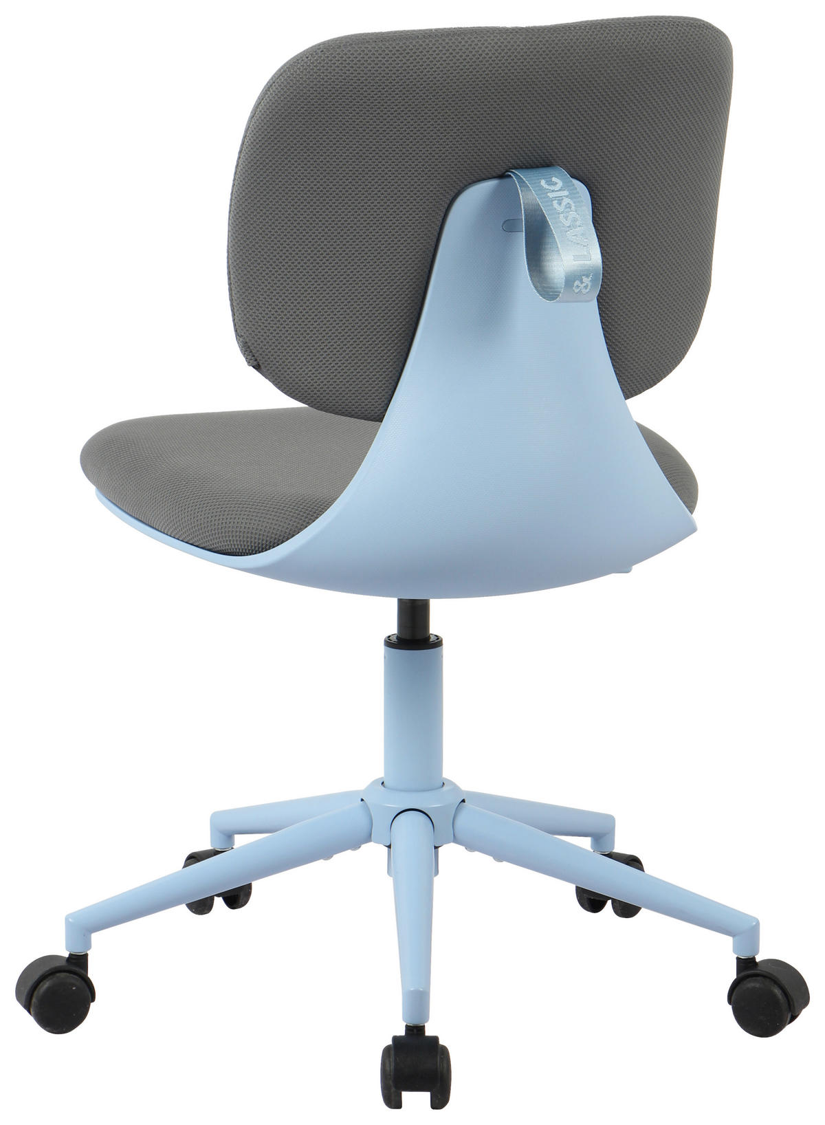 DREHSTUHL Webstoff Blau, Grau  - Blau/Grau, KONVENTIONELL, Kunststoff/Textil (57/82-91/57cm) - Venda