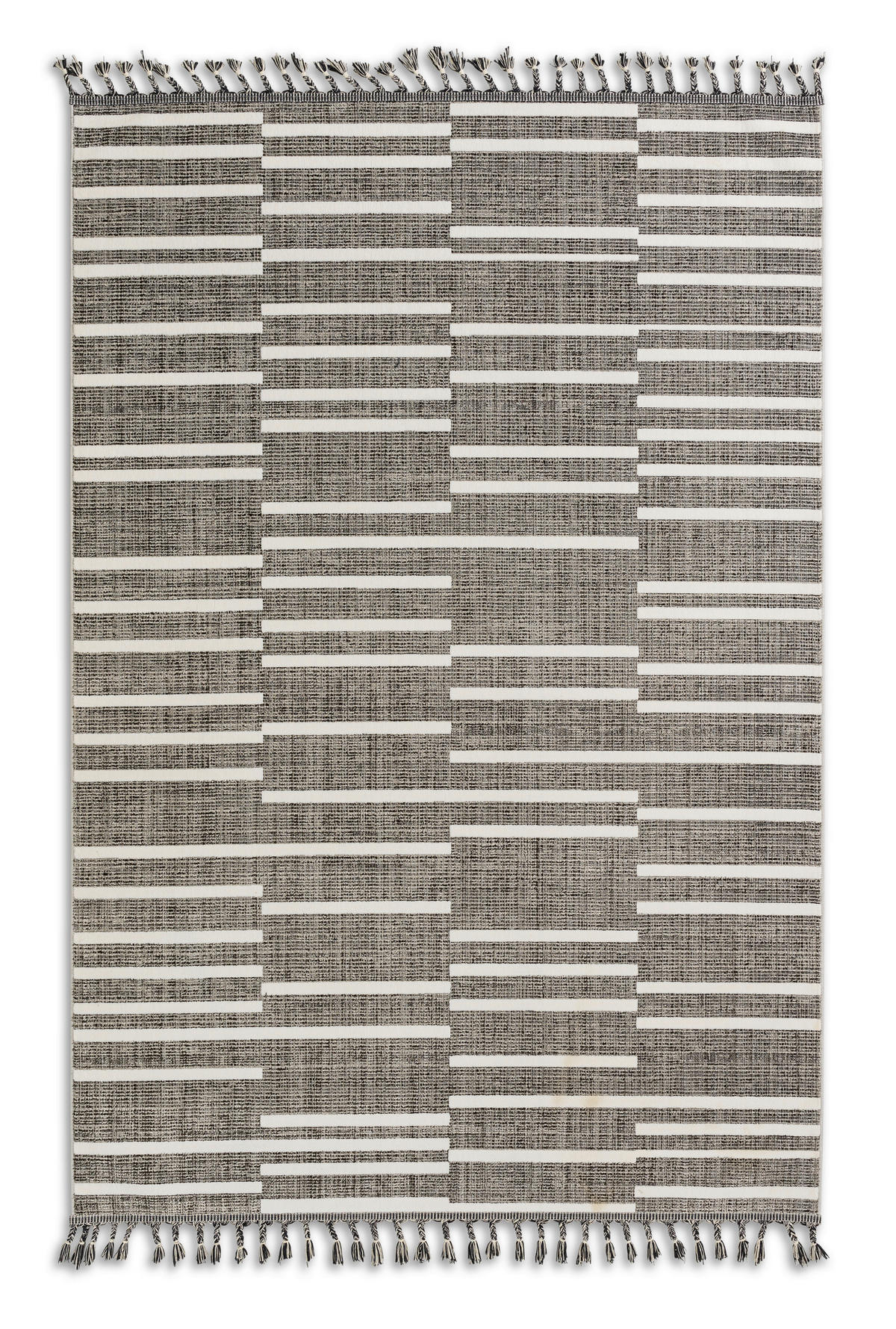 WEBTEPPICH 133/190 cm Grau, Weiß  - Weiß/Grau, Design, Textil (133/190cm) - Novel