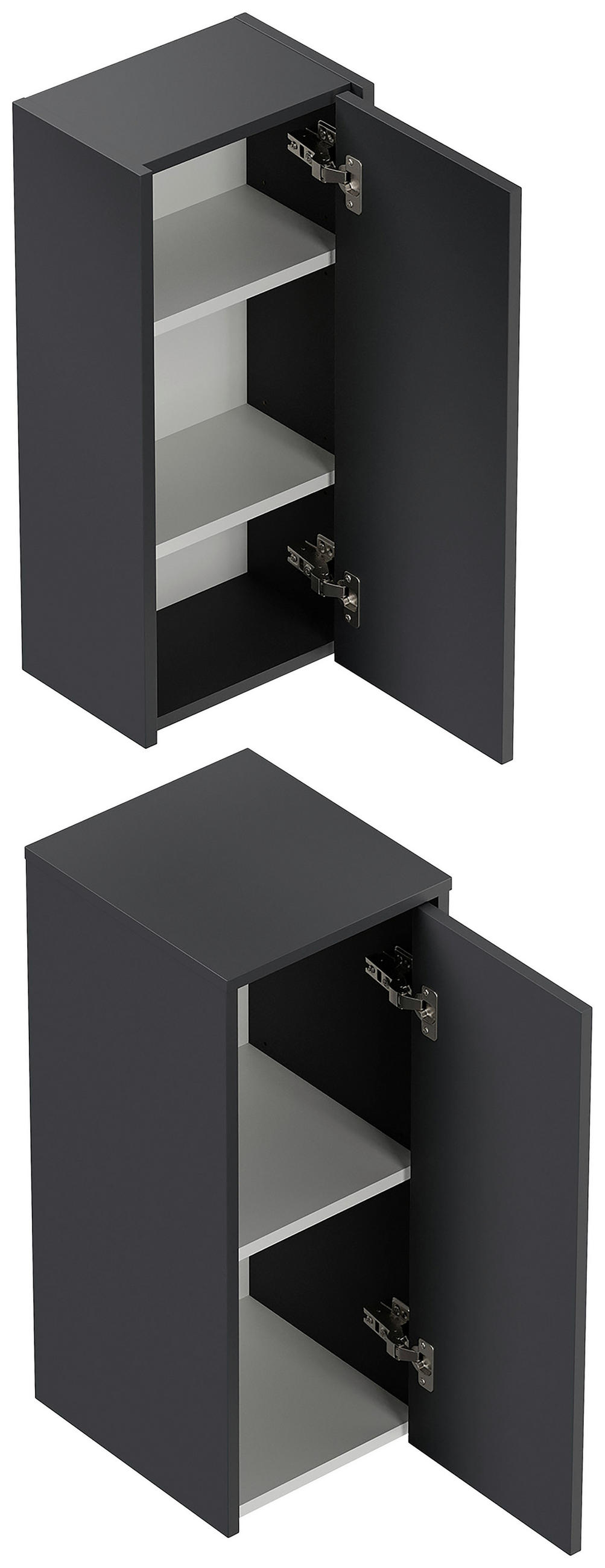 HÄNGESCHRANK  - Graphitfarben, MODERN, Holzwerkstoff - MID.YOU