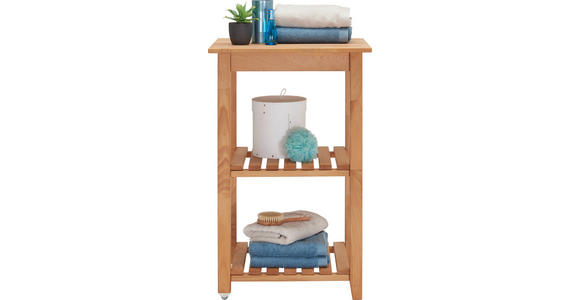 SERVIERWAGEN Buche massiv Buchefarben  - Buchefarben, Trend, Holz/Kunststoff (53/85/46cm) - Carryhome