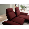 ECKSOFA  in Flachgewebe Rot  234/155 cm  - Rot/Schwarz, Design, Textil/Metall (234/155cm) - Dieter Knoll