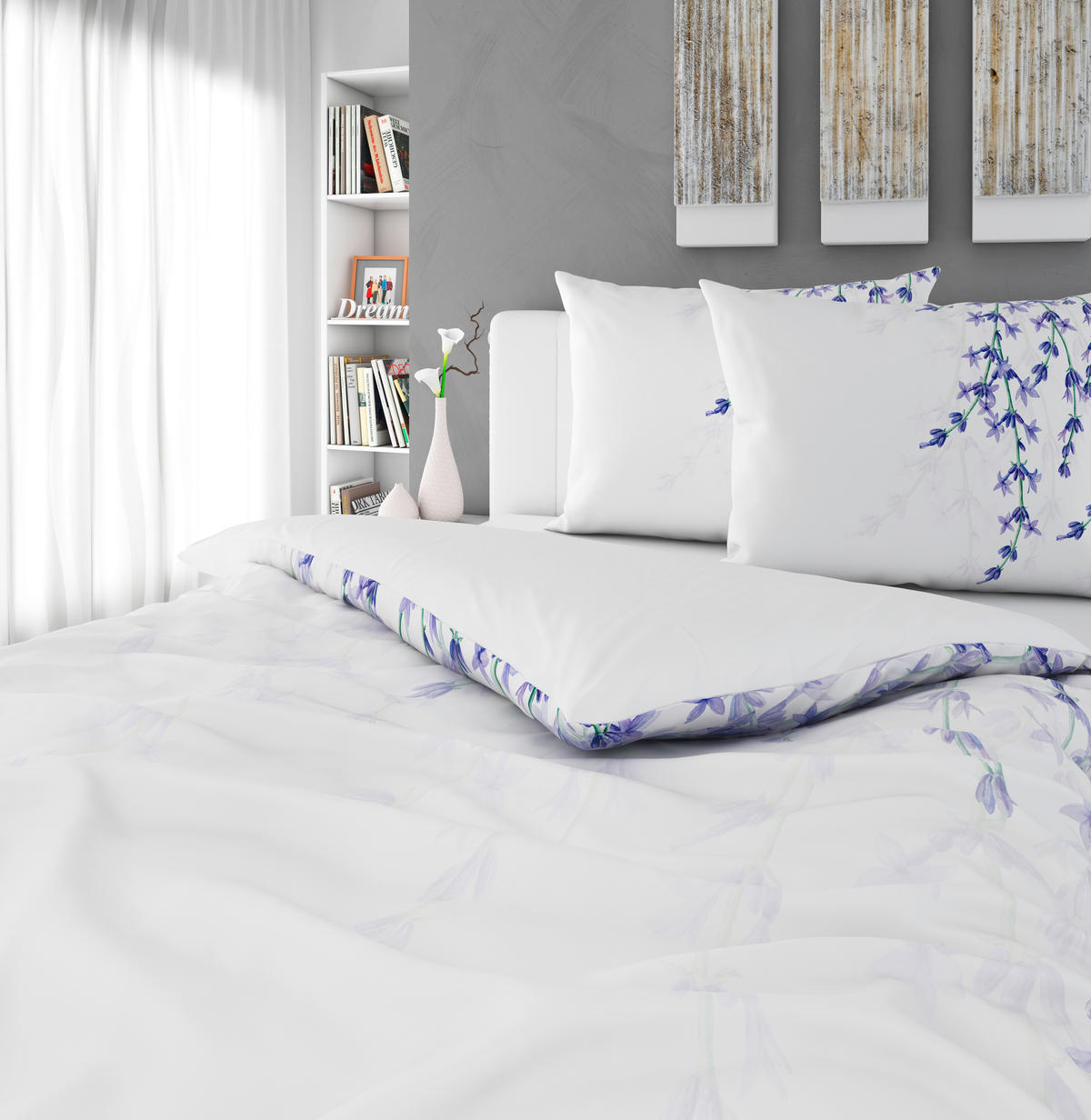 POSTELJINA S DVA LICA  LAVANDER  - višebojno, Konvencionalno, tekstil (220/240cm) - Esposa