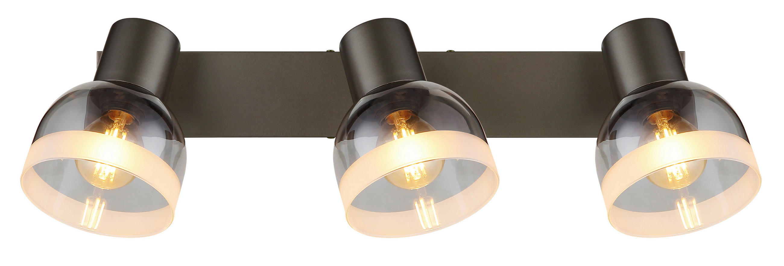 STRAHLER Kairo 41/10/14 cm  - Chromfarben/Weiß, Design, Glas/Metall (41/10/14cm) - Globo