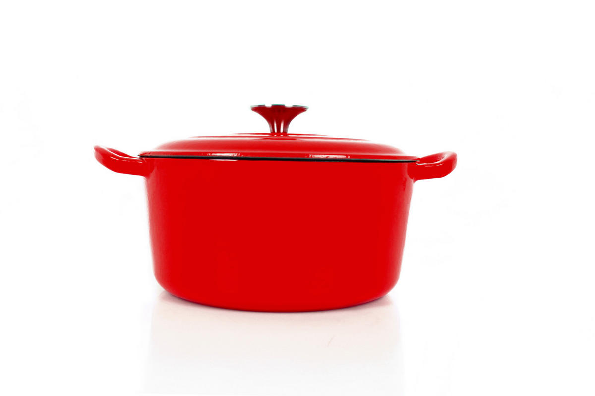 SCHMORTOPF 3,5 L  - Rot, Basics, Metall (22,5 cmcm) - Echtwerk