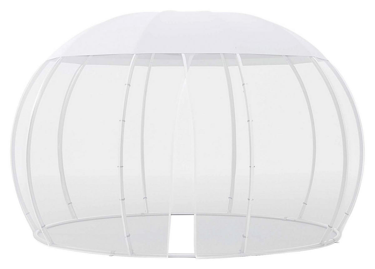 PAVILLON 372/250/372 cm Aluminium  - Silberfarben/Weiß, Basics, Textil/Metall (372/250/372cm)