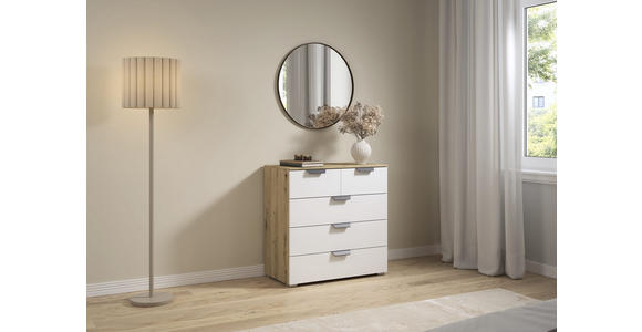 KOMMODE  in 80/81/42 cm  - Dunkelgrau/Weiß, Design, Holzwerkstoff/Metall (80/81/42cm) - Carryhome