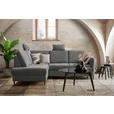 ECKSOFA in Chenille Dunkelgrau  - Dunkelgrau/Schwarz, MODERN, Holz/Textil (184/241cm) - Carryhome