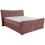 BOXSPRINGBETT 180/200 cm  in Rotbraun  - Chromfarben/Rotbraun, KONVENTIONELL, Textil/Metall (180/200cm) - Esposa