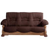 3-SITZER-SOFA Echtleder Dunkelrot  - Eichefarben/Dunkelrot, LIFESTYLE, Leder/Holz (205/95/95cm) - Max Winzer