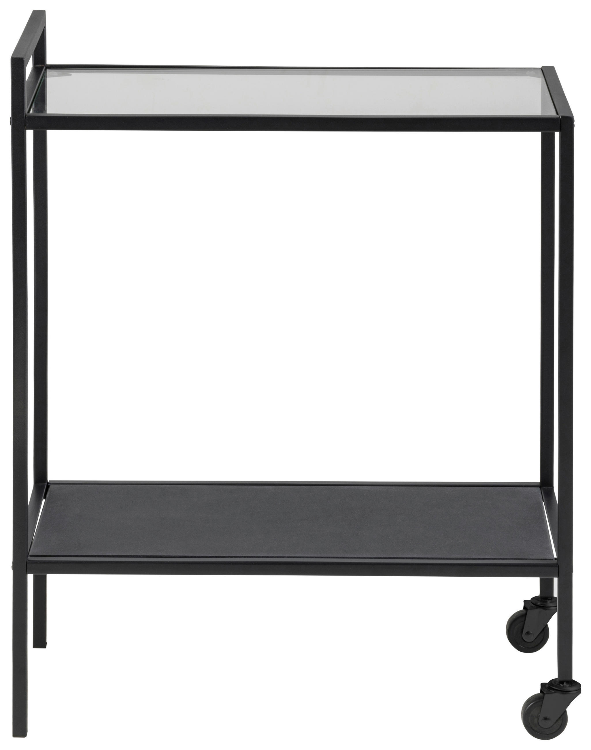 SERVIERWAGEN Klar  - Klar/Schwarz, Basics, Glas/Kunststoff (60/75/30cm) - MID.YOU