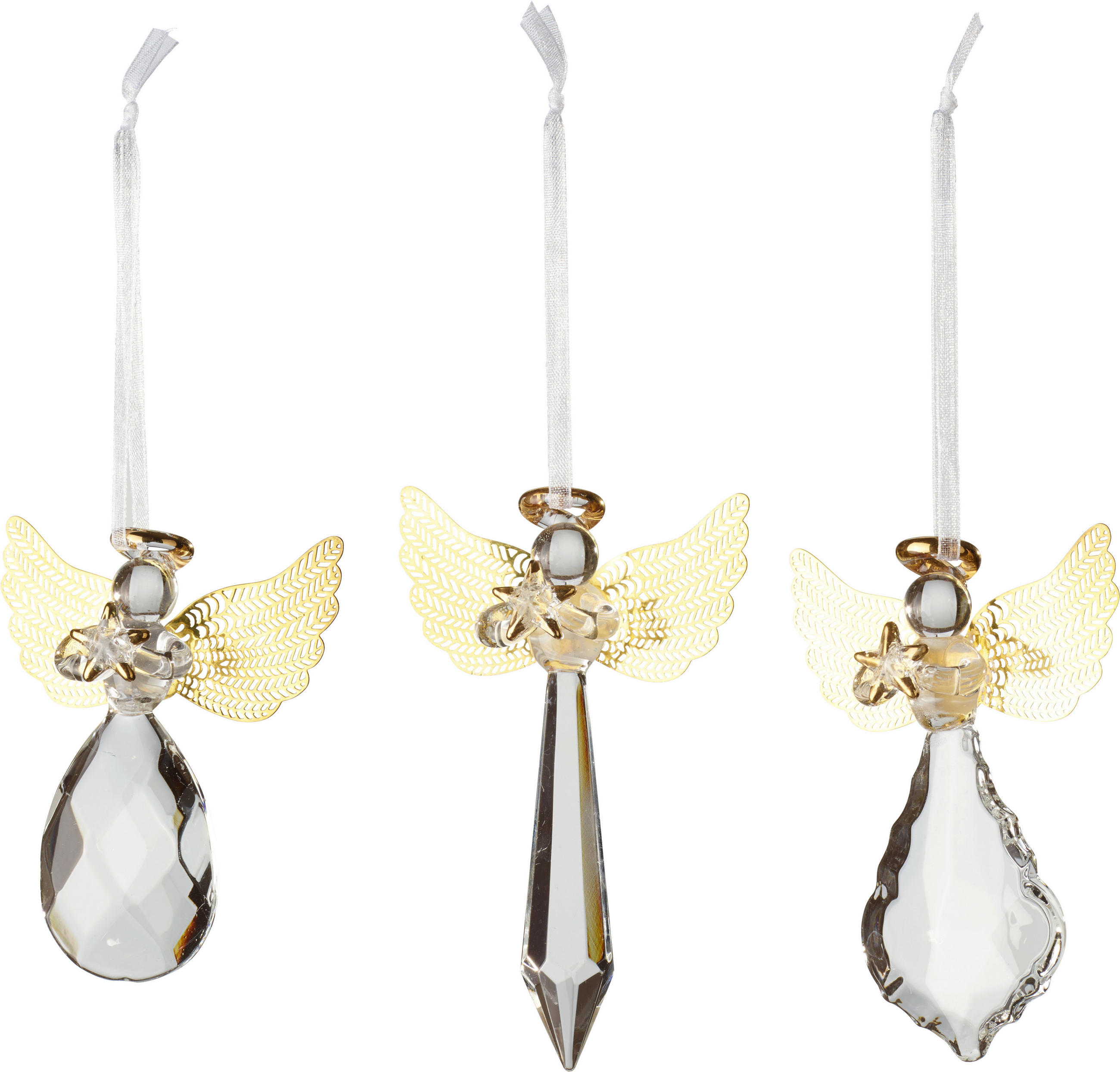 KROGLICA ZA BOŽIČNO JELKO - rumena/prozorno, Basics, steklo (21/11,5cm) - Villeroy & Boch