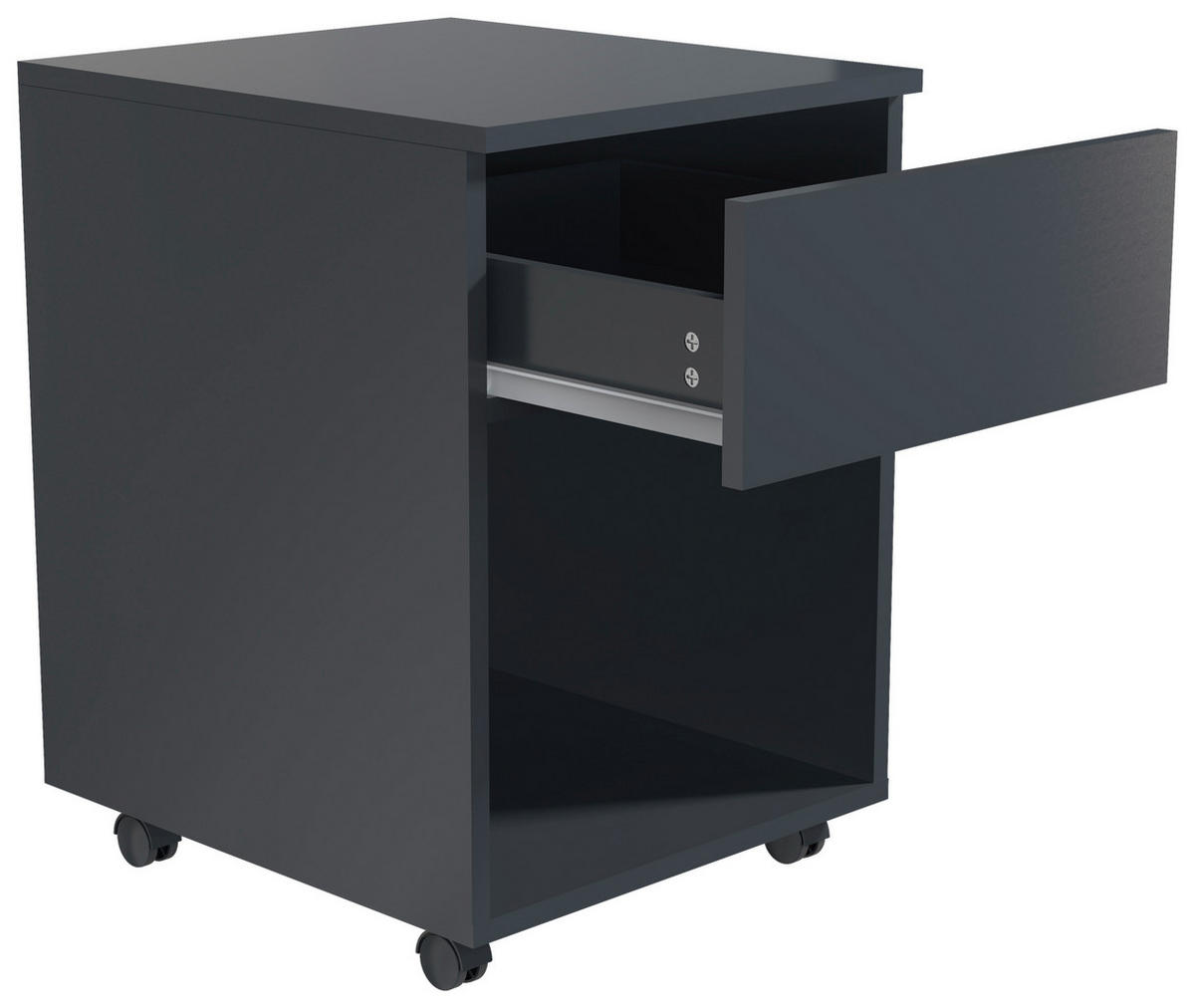 ROLLCONTAINER 39/55/45 cm  - Anthrazit, Modern, Holzwerkstoff/Kunststoff (39/55/45cm) - MID.YOU