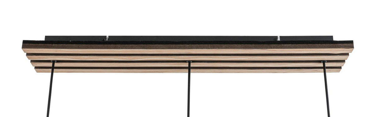 HÄNGELEUCHTE Florida 76/18/120 cm   - Chromfarben/Eichefarben, Basics, Glas/Holzwerkstoff (76/18/120cm) - Novel