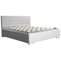 Pat Tapițat 180x200 Cm, 180/200 cm, gri - culoare crom/gri, Basics, plastic/lemn (180/200cm) - Carryhome