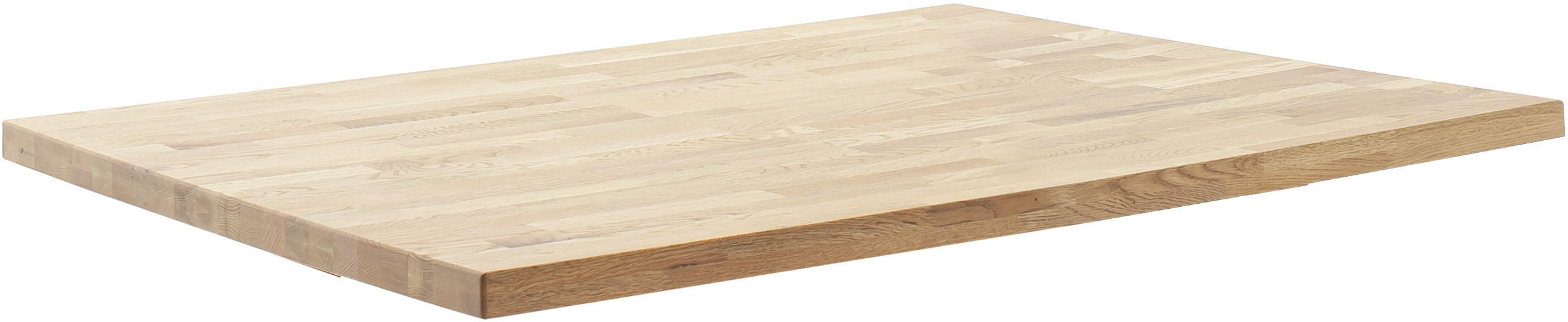 TISCHPLATTE Wildeiche massiv Wildeiche  - Wildeiche, Natur, Holz (160/75/4cm) - Carryhome