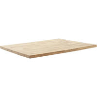 TISCHPLATTE Wildeiche massiv Wildeiche  - Wildeiche, Natur, Holz (180/90/4cm) - Carryhome