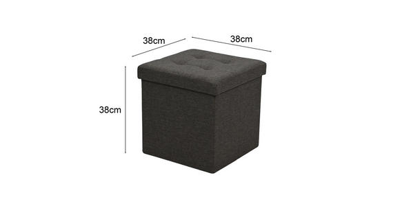 SITZBOX  - Braun, Design, Textil (38/38/38cm) - Carryhome