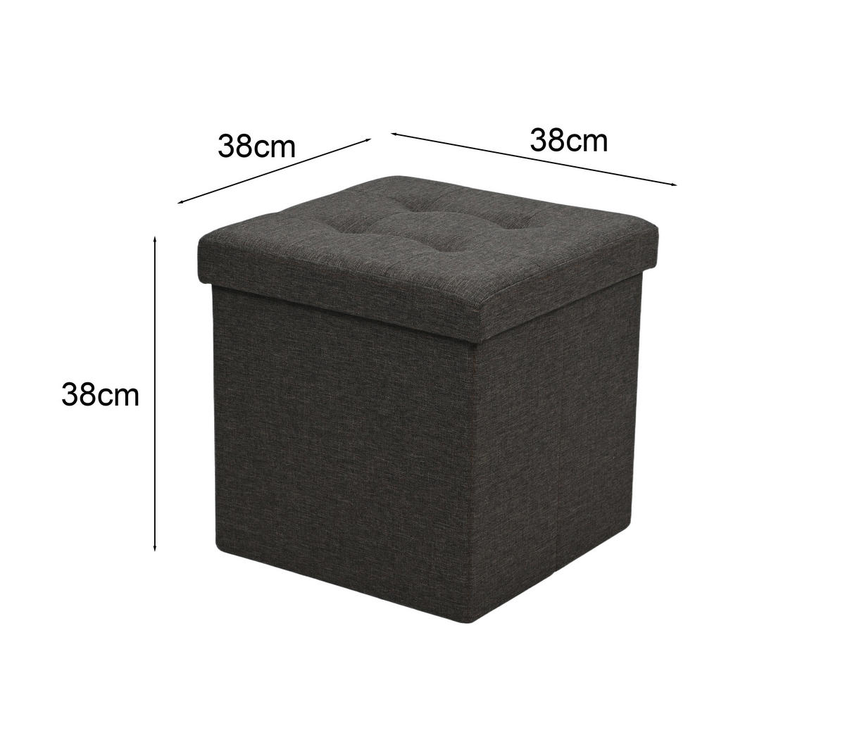 SITZBOX  - Braun, Design, Textil (38/38/38cm) - Carryhome