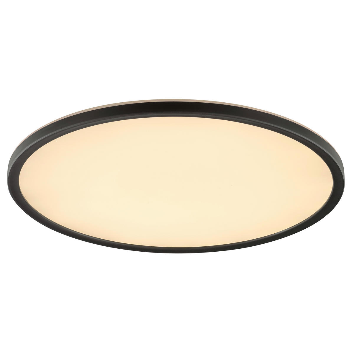 LED PLAFONJERA - bela/crna, Osnovno, plastika (42/2,9/42cm)