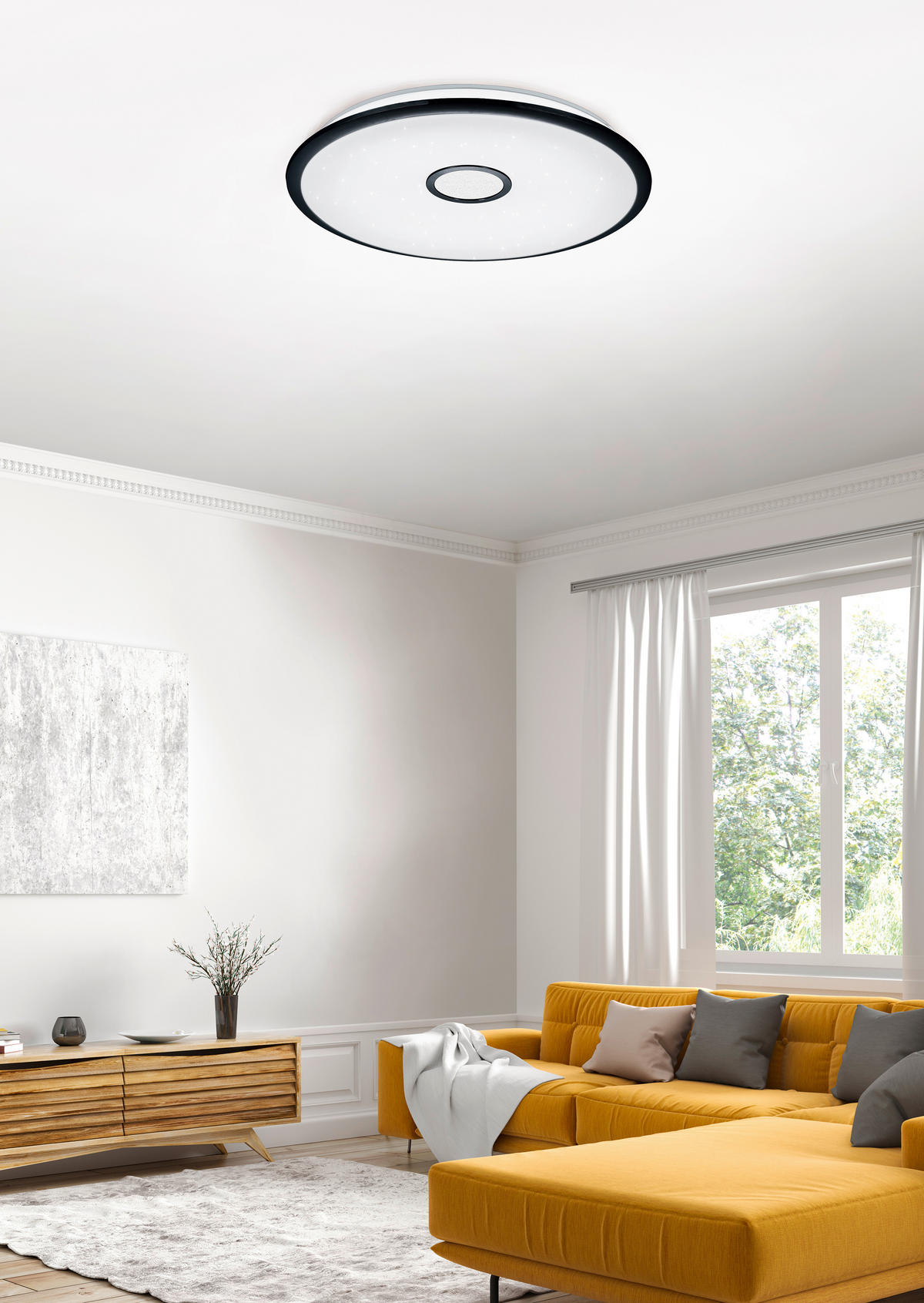 STROPNA LED-SVETILKA   50 W//3000-5500 K/230 V/ - črna/bela, Basics, umetna masa (65,00/10,00cm) - Novel