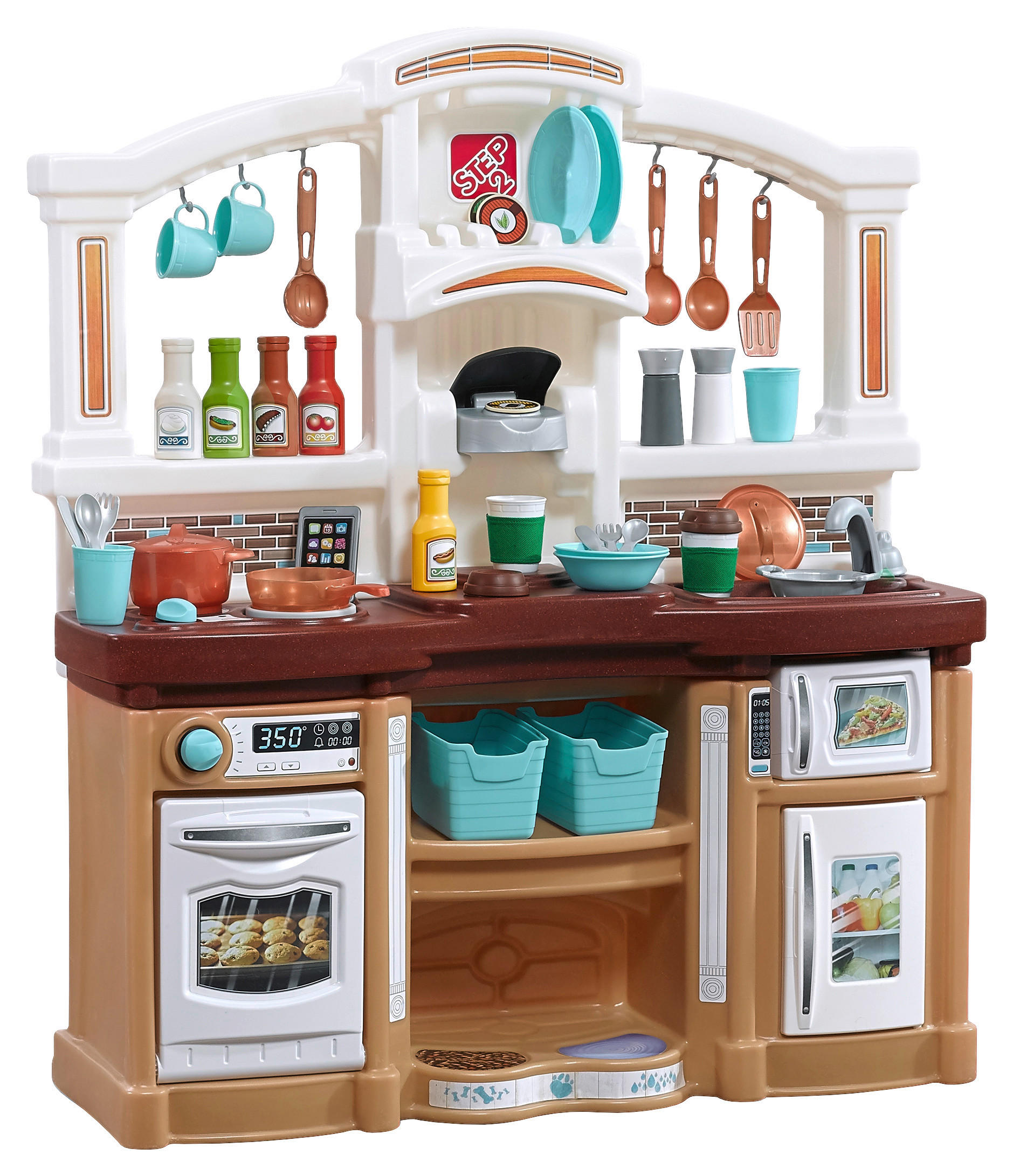 KINDERKÜCHE - Beige/Braun, Basics, Kunststoff (90,8/103,8/31,8cm) - Ambia Garden