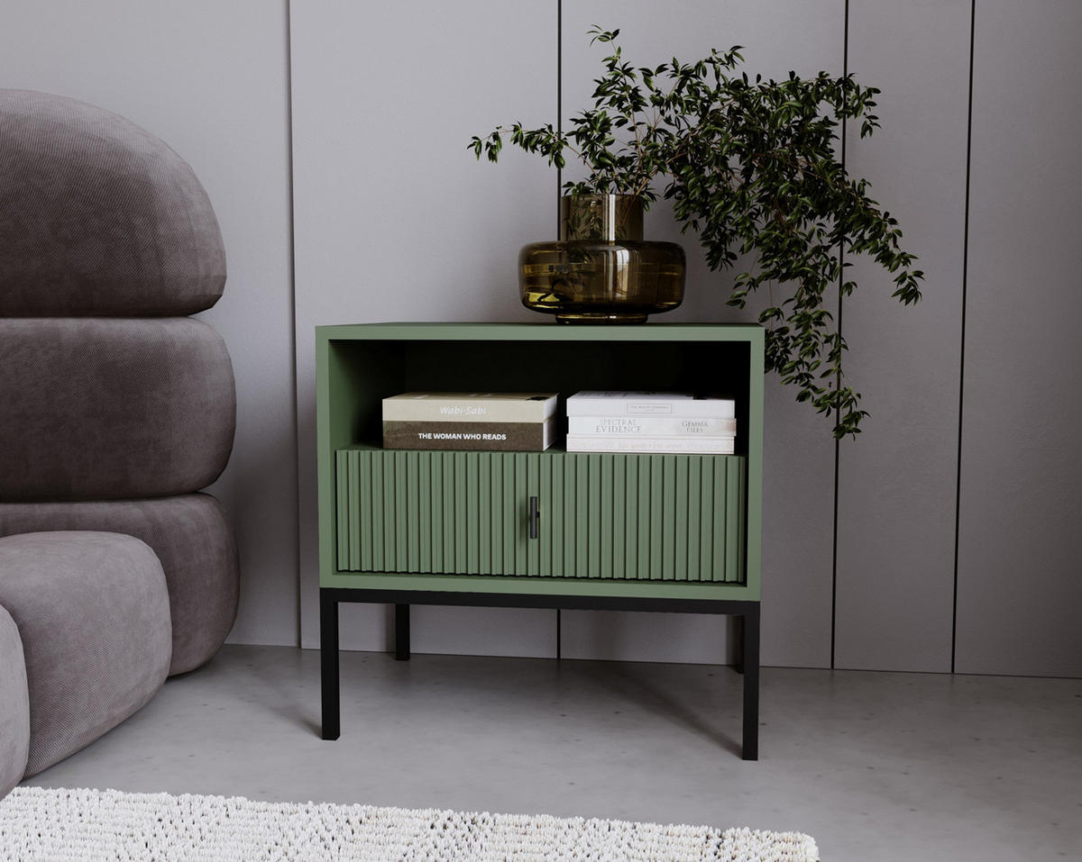 NACHTSCHRANK 53,9/52,4/39 cm  - Goldfarben/Schwarz, Design, Holzwerkstoff/Metall (53,9/52,4/39cm) - Boxxx