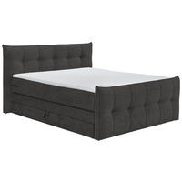 BOXSPRINGBETT 180/200 cm  in Schwarz, Graphitfarben  - Schwarz/Graphitfarben, Basics, Holzwerkstoff/Kunststoff (180/200cm) - Esposa