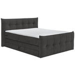 BOXSPRINGBETT 180/200 cm  in Schwarz, Graphitfarben  - Schwarz/Graphitfarben, Basics, Holzwerkstoff/Kunststoff (180/200cm) - Esposa
