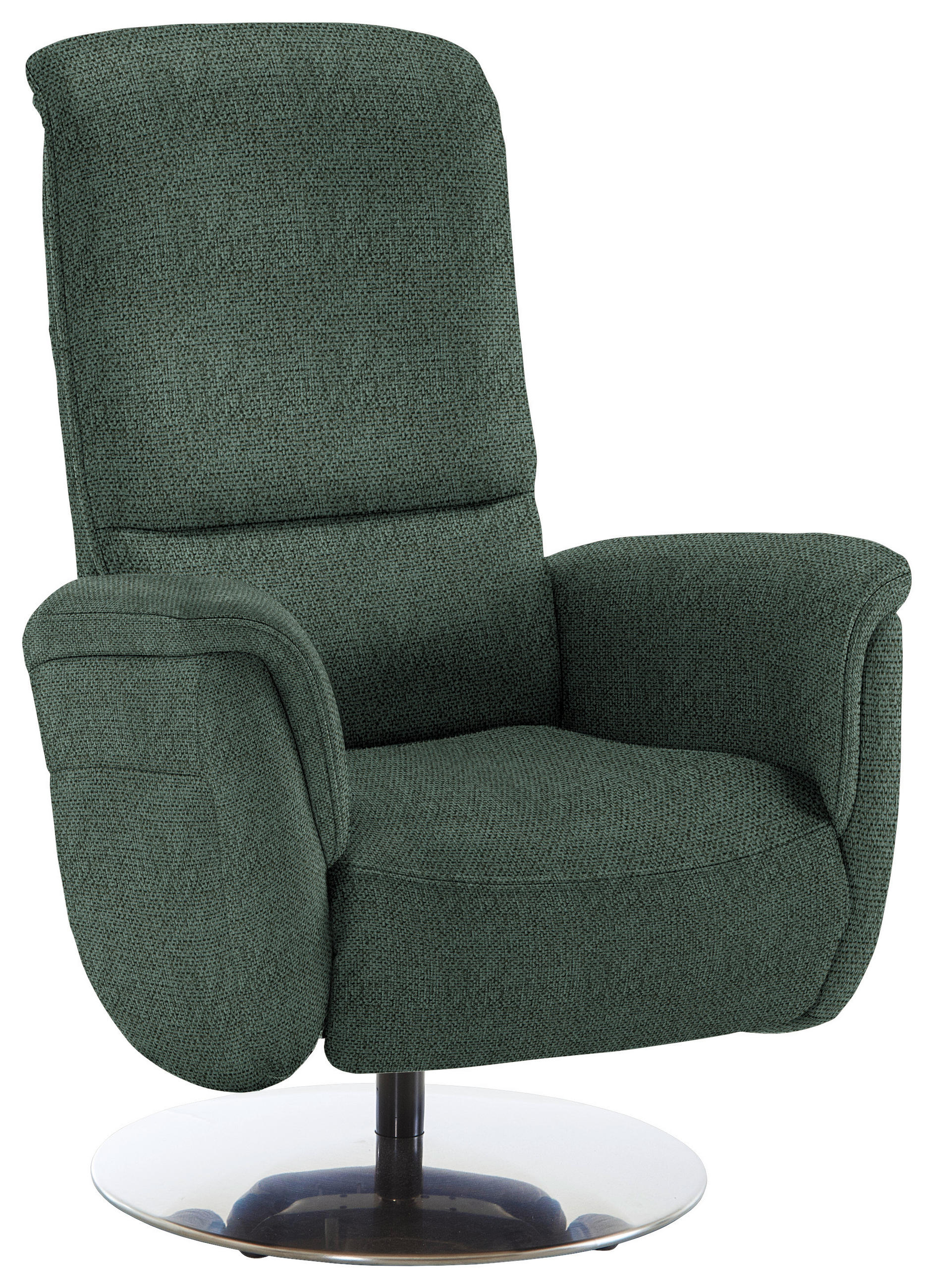 RELAXSESSEL in Textil Dunkelgrün  - Dunkelgrün/Edelstahlfarben, KONVENTIONELL, Textil/Metall (79/112/94cm) - Beldomo Premium