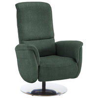 RELAXSESSEL in Textil Dunkelgrün  - Dunkelgrün/Edelstahlfarben, KONVENTIONELL, Textil/Metall (79/112/94cm) - Beldomo Premium