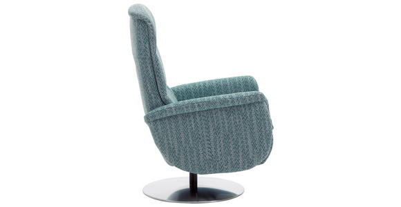 RELAXSESSEL in Textil Petrol  - Edelstahlfarben/Petrol, Design, Textil/Metall (71/112/83cm) - Dieter Knoll