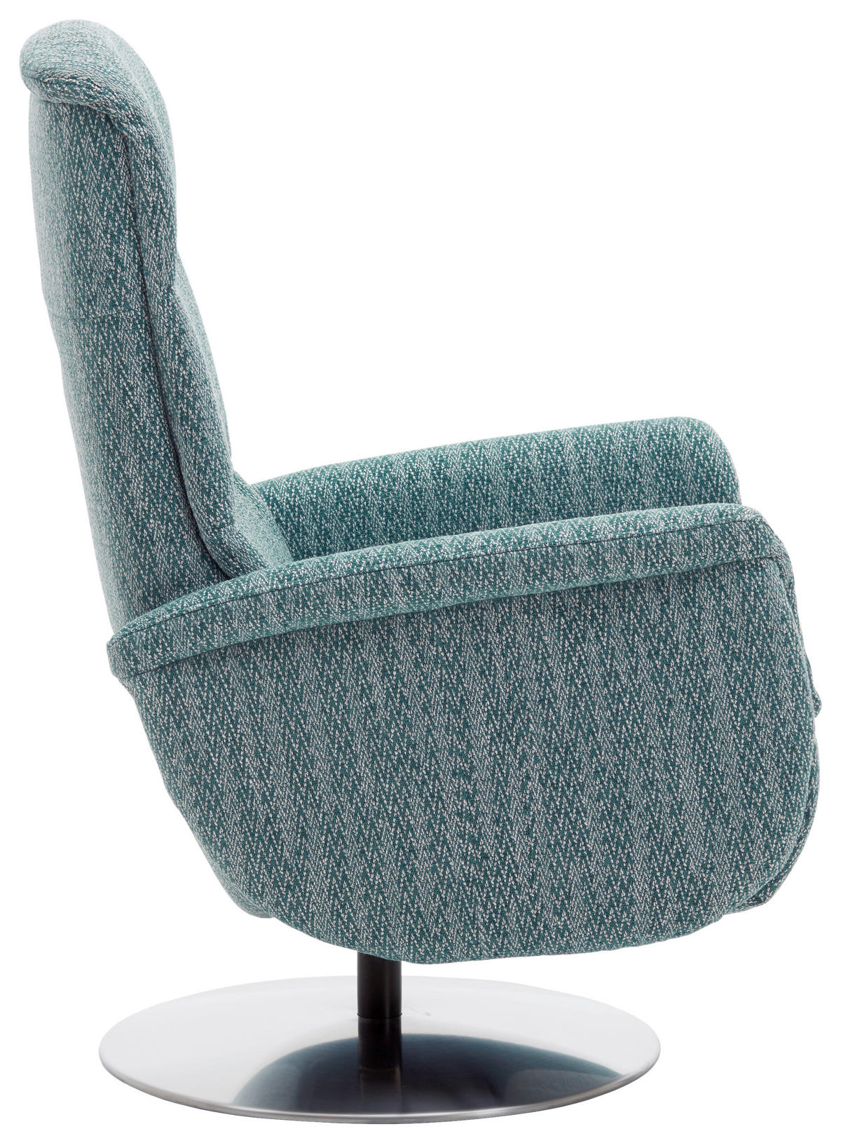 RELAXSESSEL Flachgewebe Relaxfunktion, Kopfteilverstellung, Fußteilverstellung, Rücken echt    - Edelstahlfarben/Petrol, Design, Textil/Metall (71/112/83cm) - Dieter Knoll