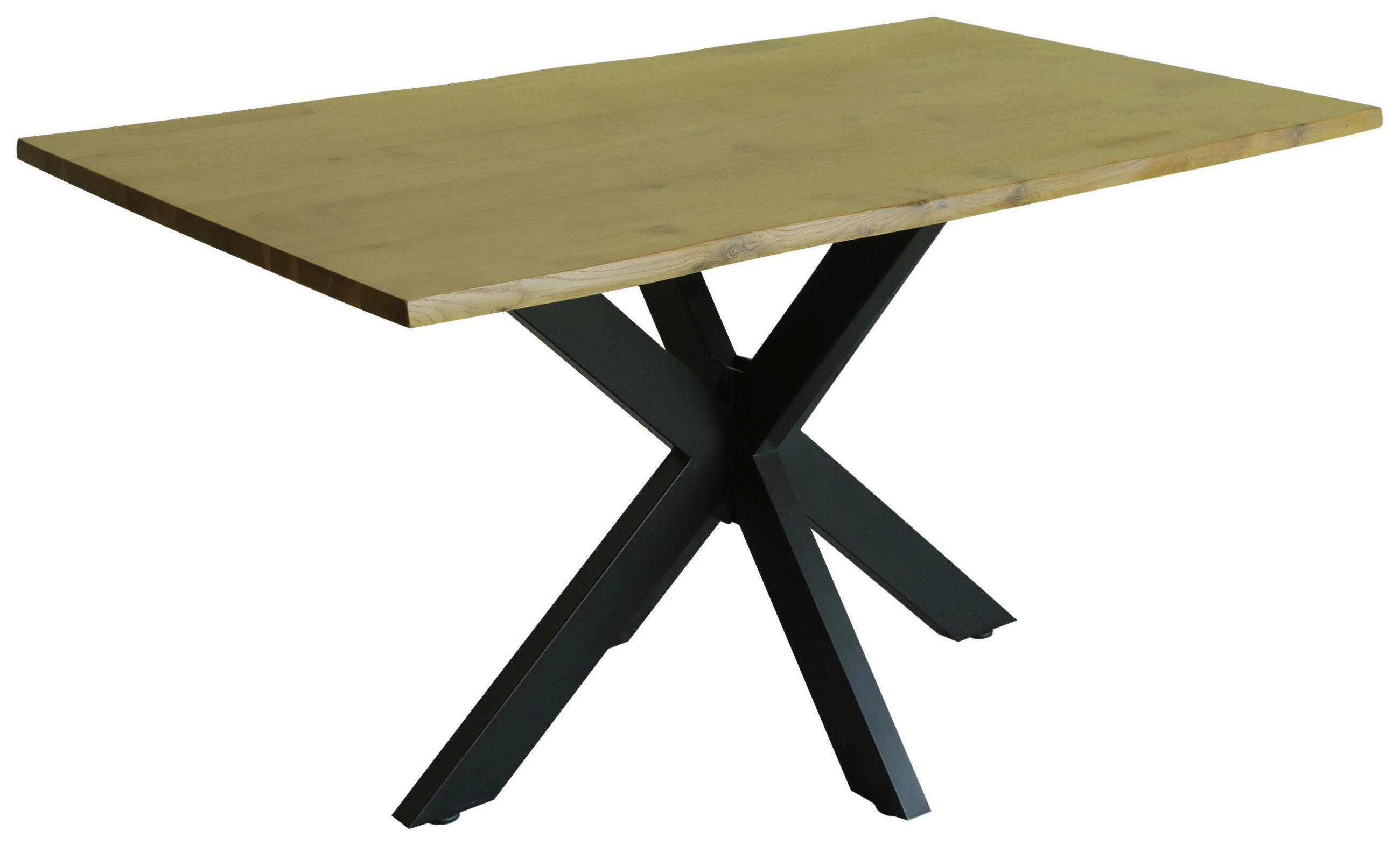 ESSTISCH in Holz, Metall 140/80/76 cm  - Eichefarben/Schwarz, LIFESTYLE, Holz/Metall (140/80/76cm) - Linea Natura