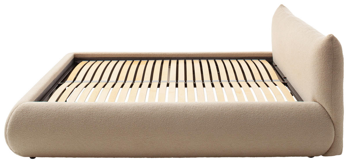 ČALÚNENÁ POSTEĽ, 180/200 cm, taupe - čierna/taupe, Modern, drevo/kompozitné drevo (180/200cm) - MID.YOU