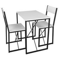 ESSTISCH rechteckig Schwarz, Weiß  - Schwarz/Weiß, Design, Holzwerkstoff/Metall (72,8/52,7/84,7cm) - MID.YOU