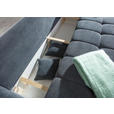 SCHLAFSOFA Plüsch Anthrazit  inkl. Zierkissen, Rückenkissen, Bettkasten, Schlaffunktion, Rücken echt, Liegefläche im Originalstoff  - Anthrazit/Schwarz, KONVENTIONELL, Kunststoff/Textil (200/73/105cm) - Carryhome