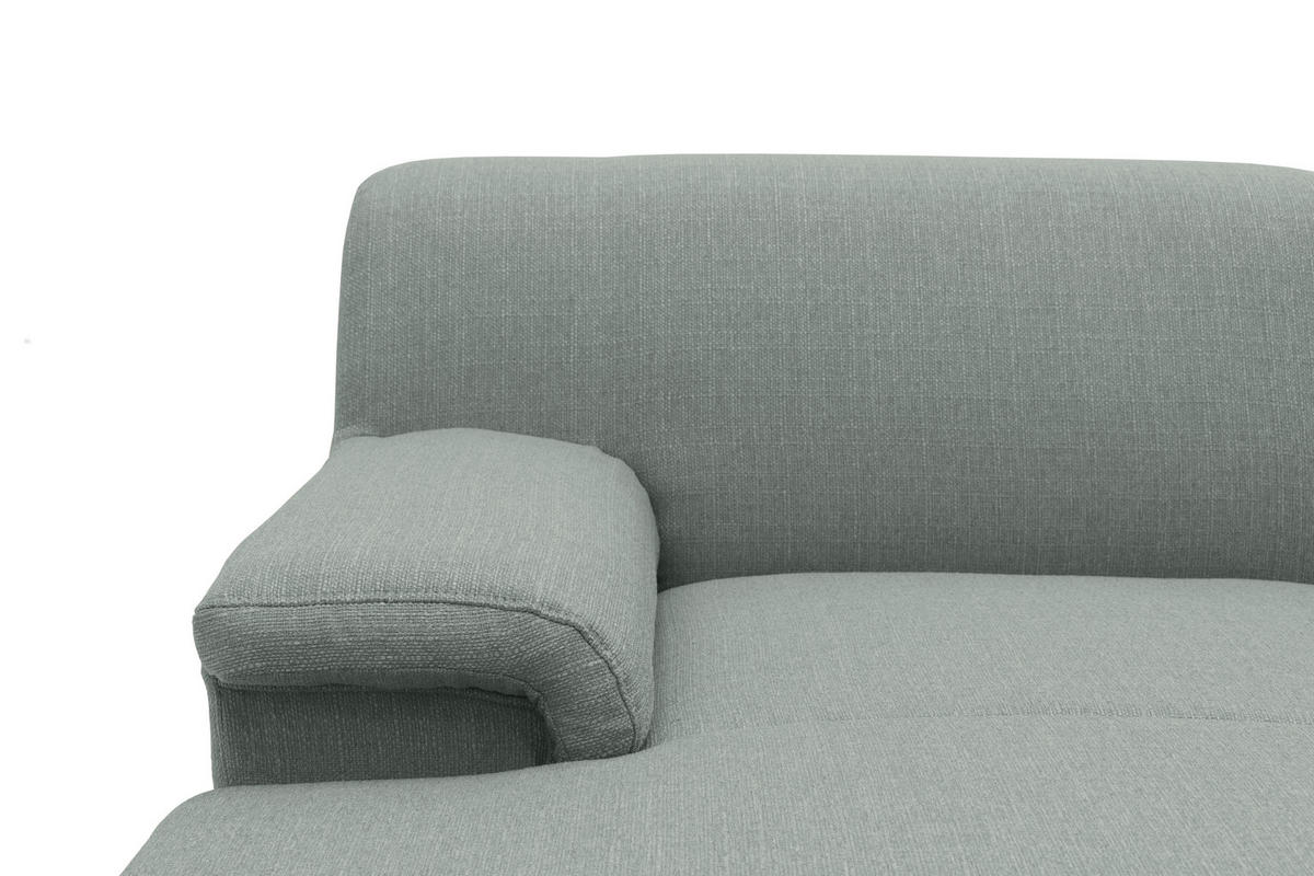 WOHNLANDSCHAFT Silberfarben Webstoff  - Chromfarben/Silberfarben, KONVENTIONELL, Textil/Metall (150/308/195cm) - MID.YOU