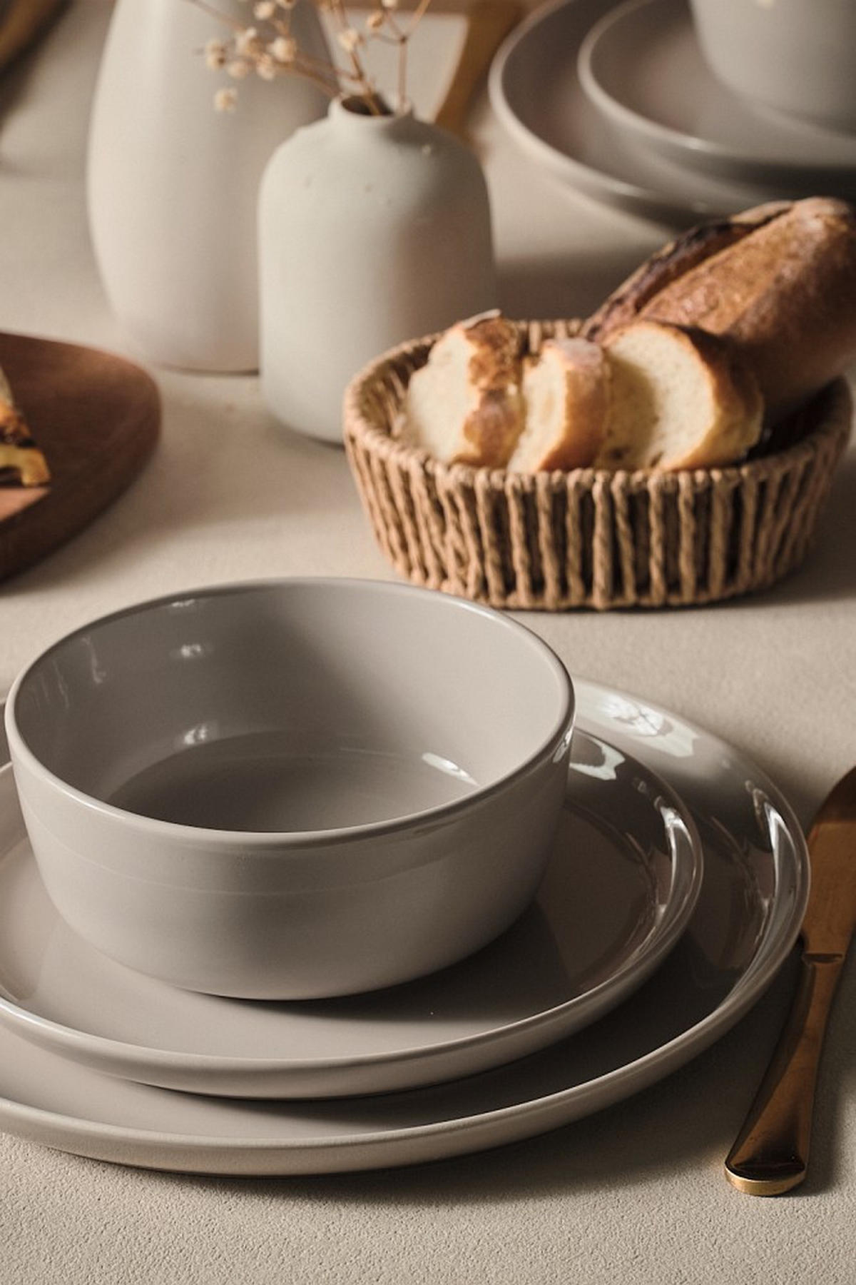 KOMBISERVICE Grau Colori grigio 24-teilig 6 Personen  - Grau, Trend, Keramik - Novel