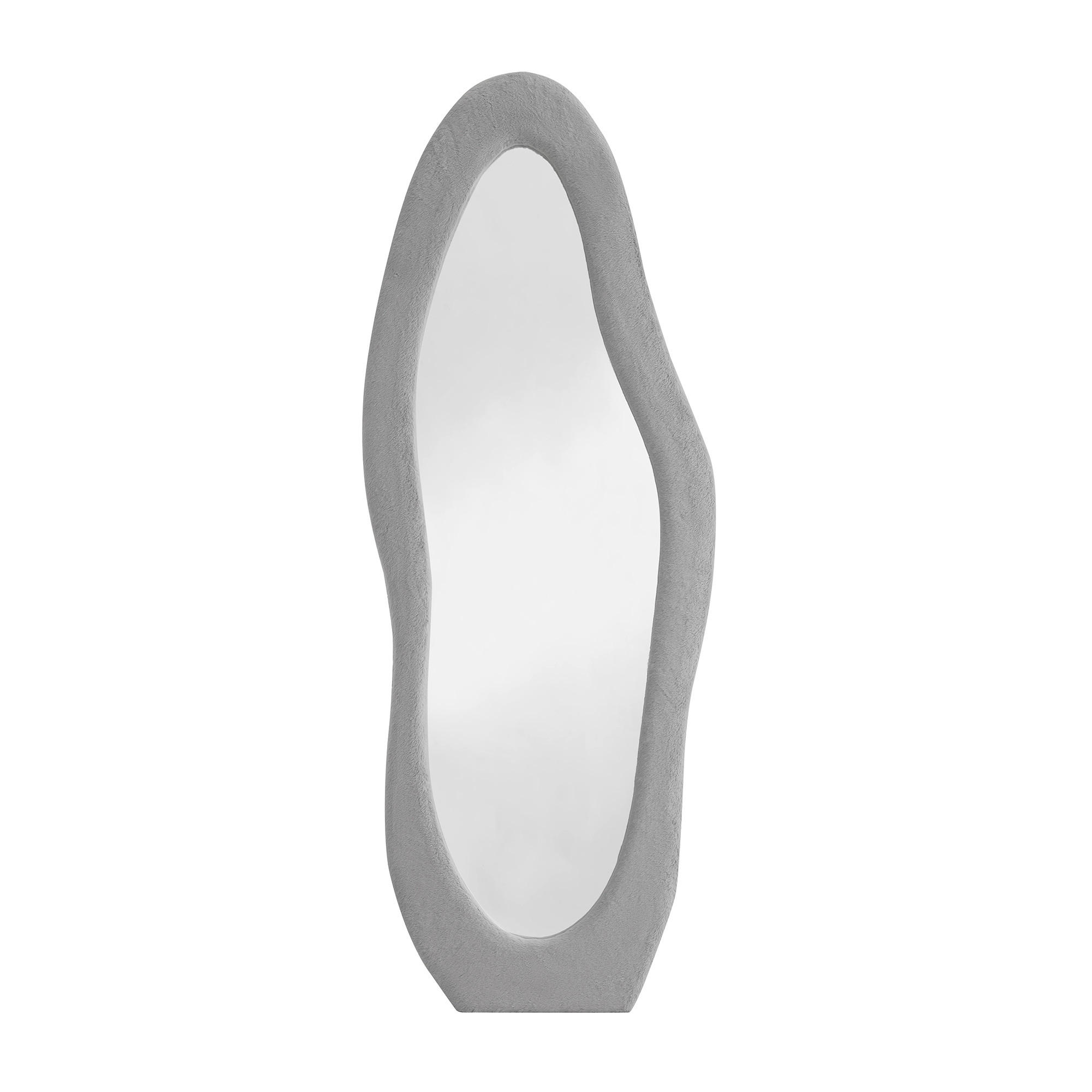 STANDSPIEGEL 60/160/3,5 cm, Hellgrau  - Hellgrau, Design, Glas/Holzwerkstoff (60/160/3,5cm) - Livetastic