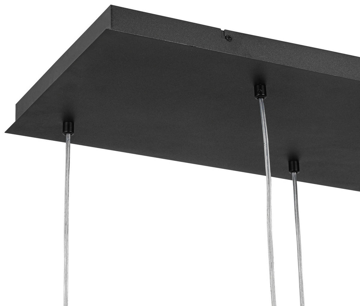 HÄNGELEUCHTE 110/31/120 cm  - Chromfarben/Schwarz, Trend, Glas/Kunststoff (110/31/120cm) - Novel