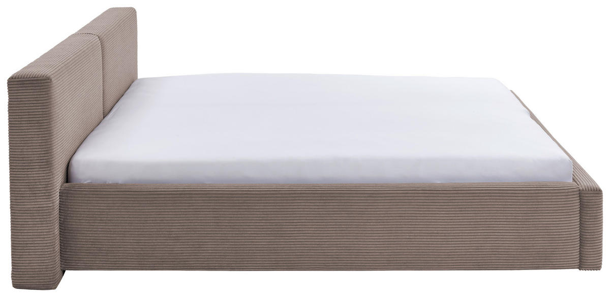 POLSTERBETT 160/200 cm  in Taupe  - Taupe, Basics, Holz/Textil (160/200cm) - Xora