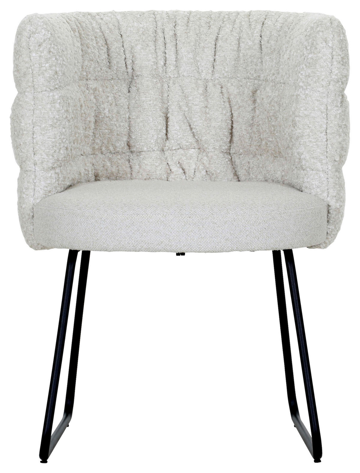 STUHL - Beige/Schwarz, Design, Textil/Metall (62/80/62cm) - Novel
