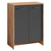 SCHUHSCHRANK Anthrazit, Eiche Artisan  - Anthrazit/Eiche Artisan, MODERN, Holzwerkstoff/Kunststoff (63/83/35cm) - MID.YOU