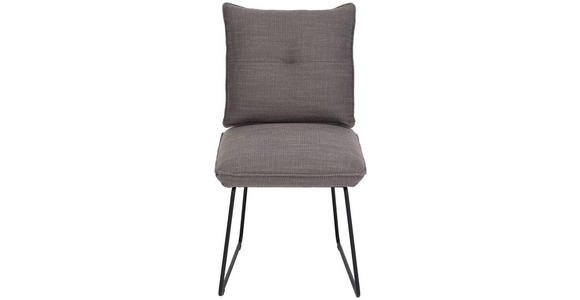 STUHL in Stahl Struktur Metall, Textil - Schwarz/Grau, Design, Textil/Metall (51/90/70cm) - Dieter Knoll