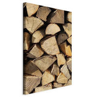 SLIKA NA PLATNU    - temno rjava/bež, Basics, tekstil/leseni material (40/60/1,2cm) - artgeist