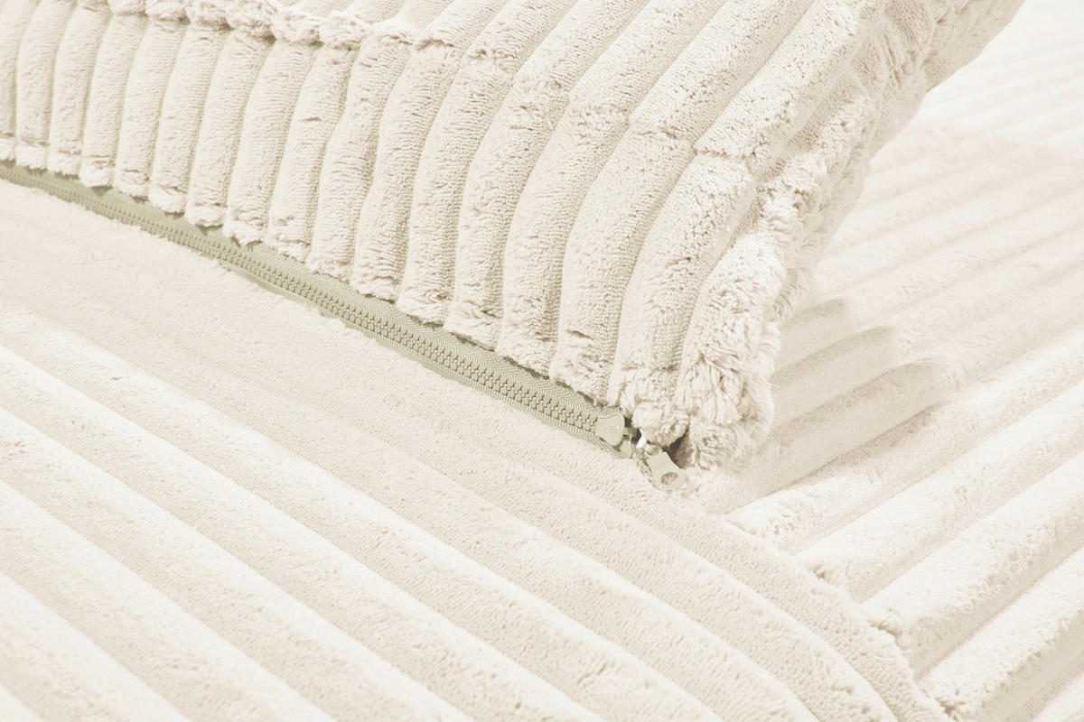 SCHLAFSOFA Cord Weiß  - Schwarz/Weiß, KONVENTIONELL, Kunststoff/Textil (211/96/105cm) - Carryhome