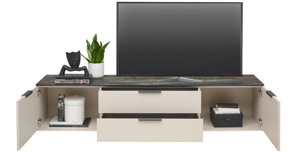 LOWBOARD  in 200/42,5/44,5 cm  - Kaschmir/Anthrazit, Design, Holzwerkstoff/Kunststoff (200/42,5/44,5cm) - Voleo